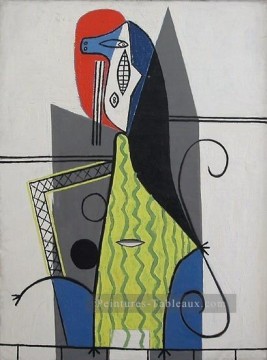 Femme dans un fauteuil 3 1927 Cubisme Peinture à l'huile